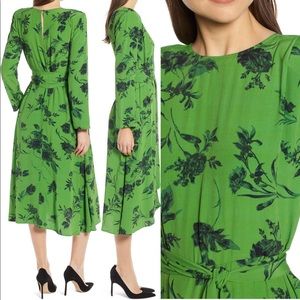 Something Navy Belted Midi Dress